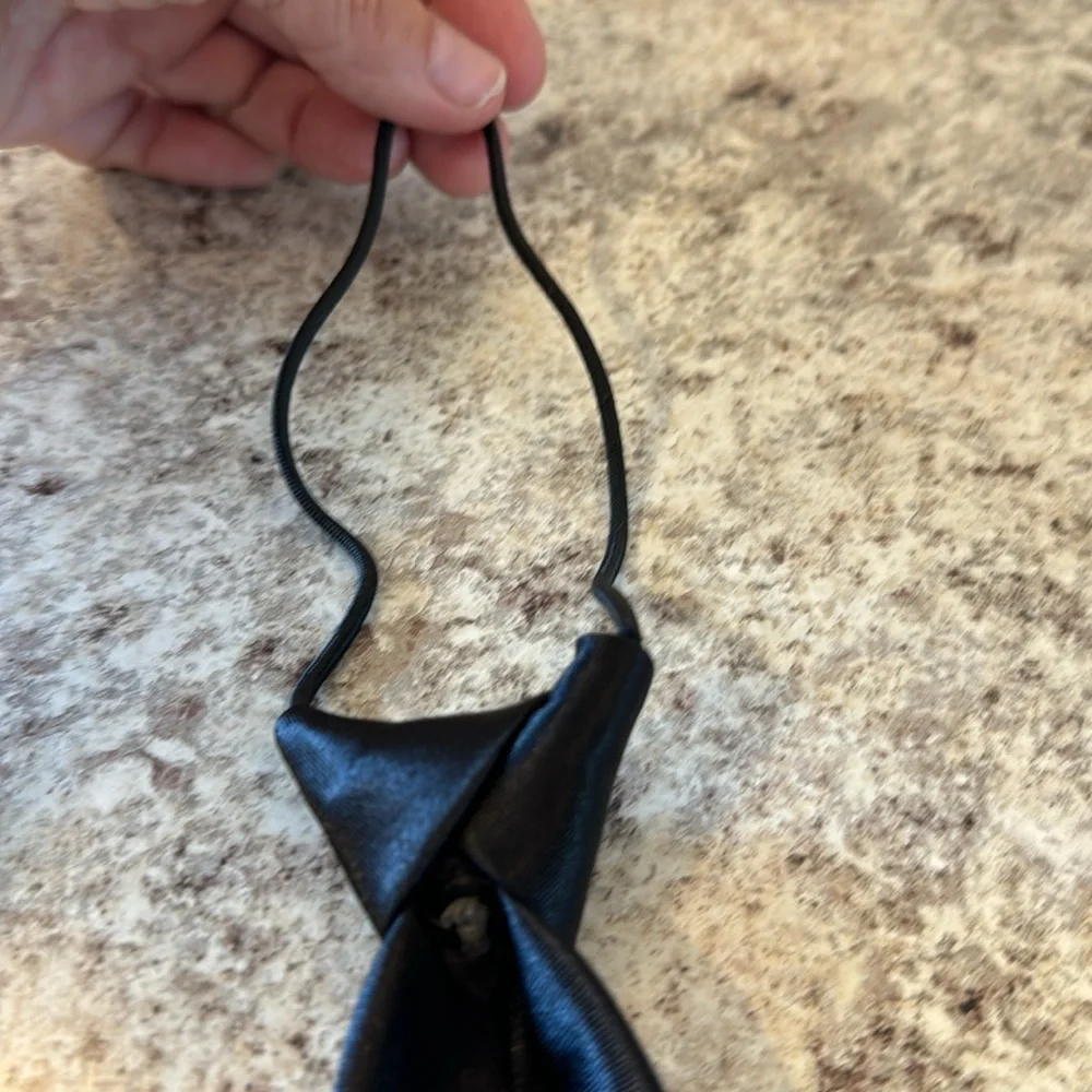 Ties 10 inch satin look and feel black tie for children NWOT